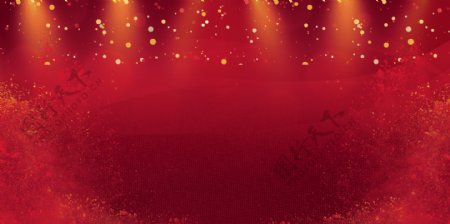 红色灯光舞台背景素材