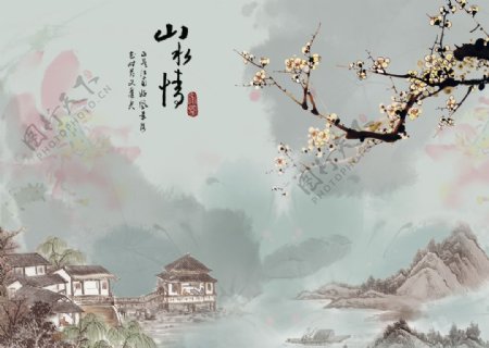 中式背景墙中式背景素材背景