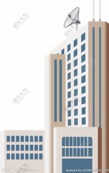 现代卡通大楼建筑图图片