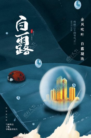 白露传统节日活动宣传海报素材图片