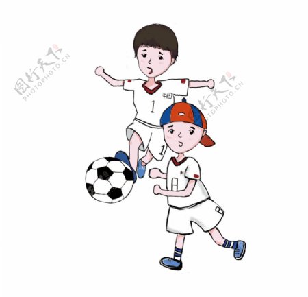 儿童足球元素图片