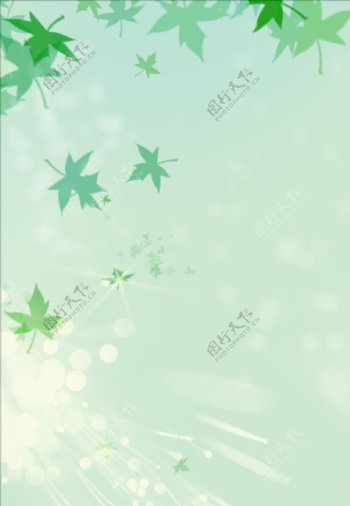 绿色小清新文艺背景图片