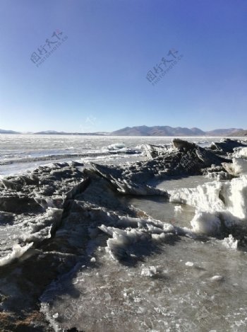 高山冰川风景图片