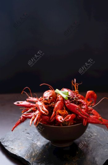 麻辣龙虾美食食材海报素材图片