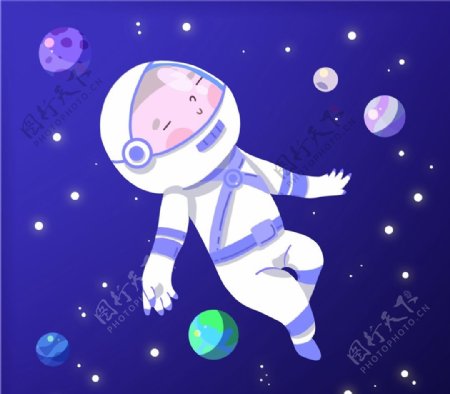 卡通太空宇航员图片