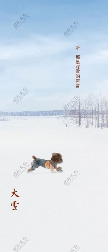 地产大雪节气海报图片