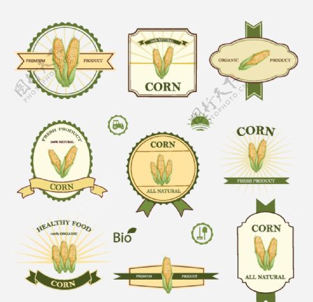 玉米产品标签图片