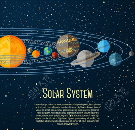 卡通太阳系图片