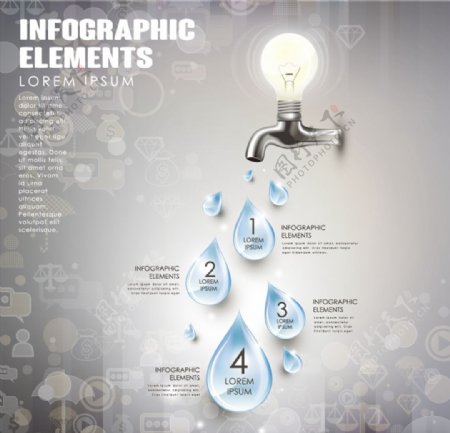 水滴商务信息图图片