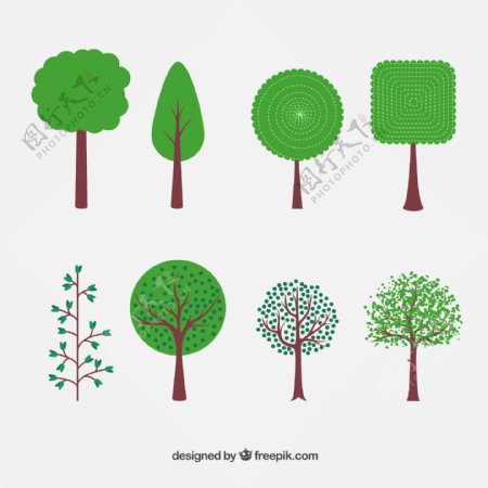 绿色树木设计图片