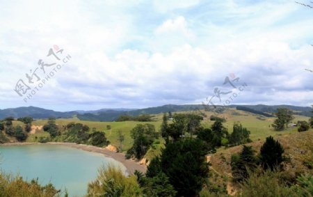 新西兰海滨自然风光图片