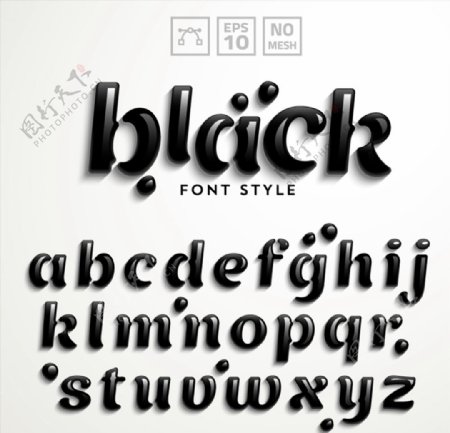 黑色质感字母图片