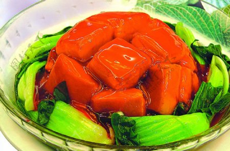 豫菜菜胆烧肉腩图片