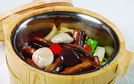豫菜石烹鳝段图片