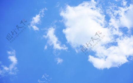 高空蓝天白云图片