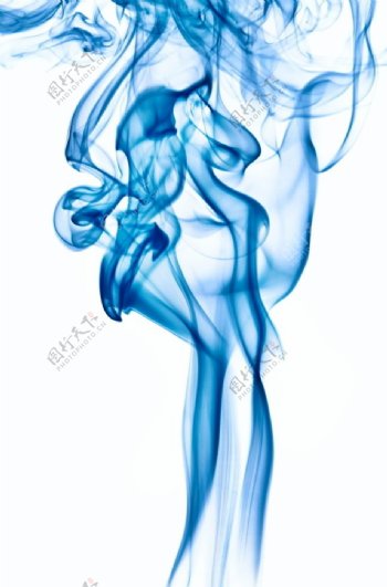 蓝色抽烟抽象空气香气图片