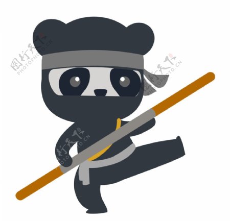 忍者熊猫图片