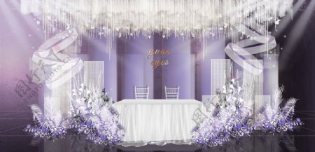 紫色婚礼效果图片