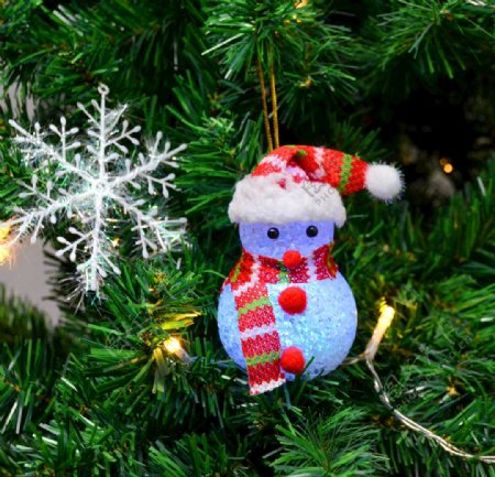 圣诞树挂饰雪人图片