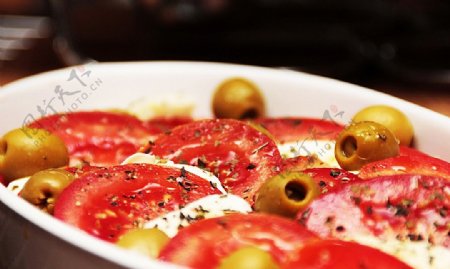 特色美食番茄焗芝士图片