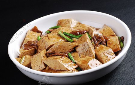 鄂菜农家肉炖老豆腐图片
